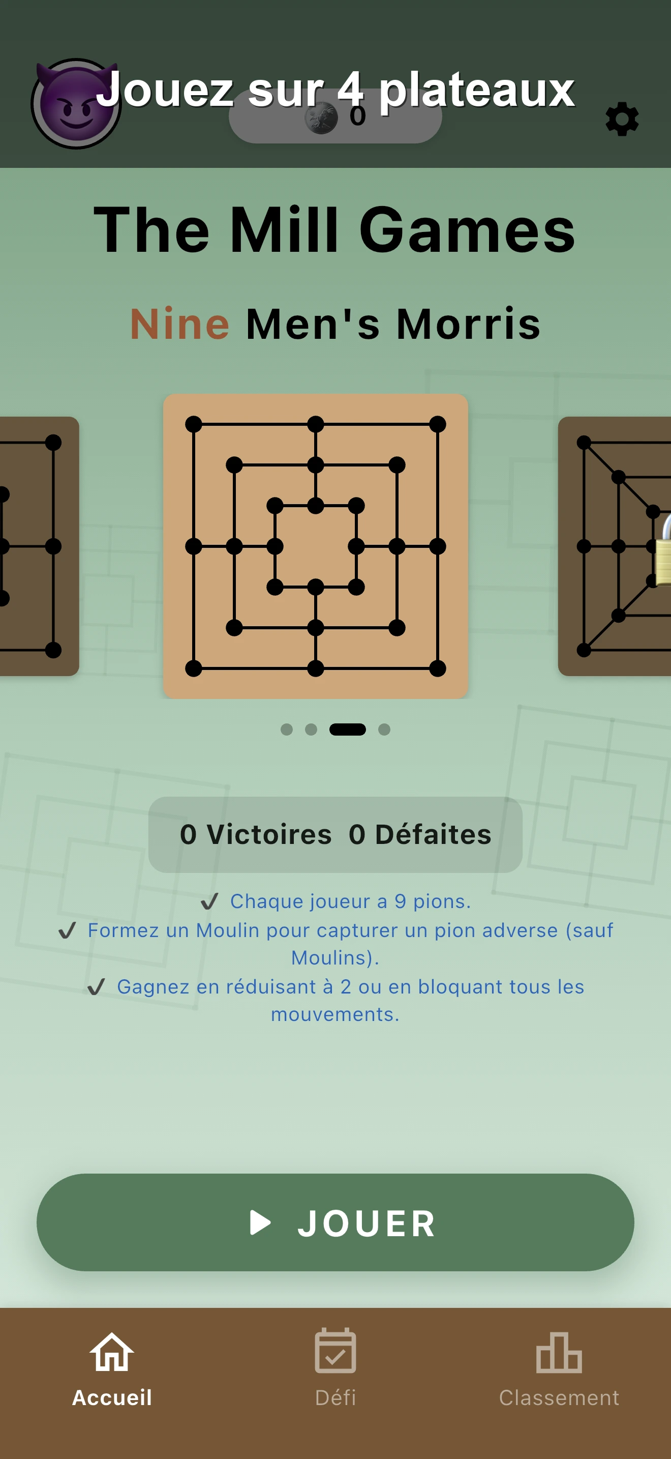 Jeu du Moulin screenshot 2